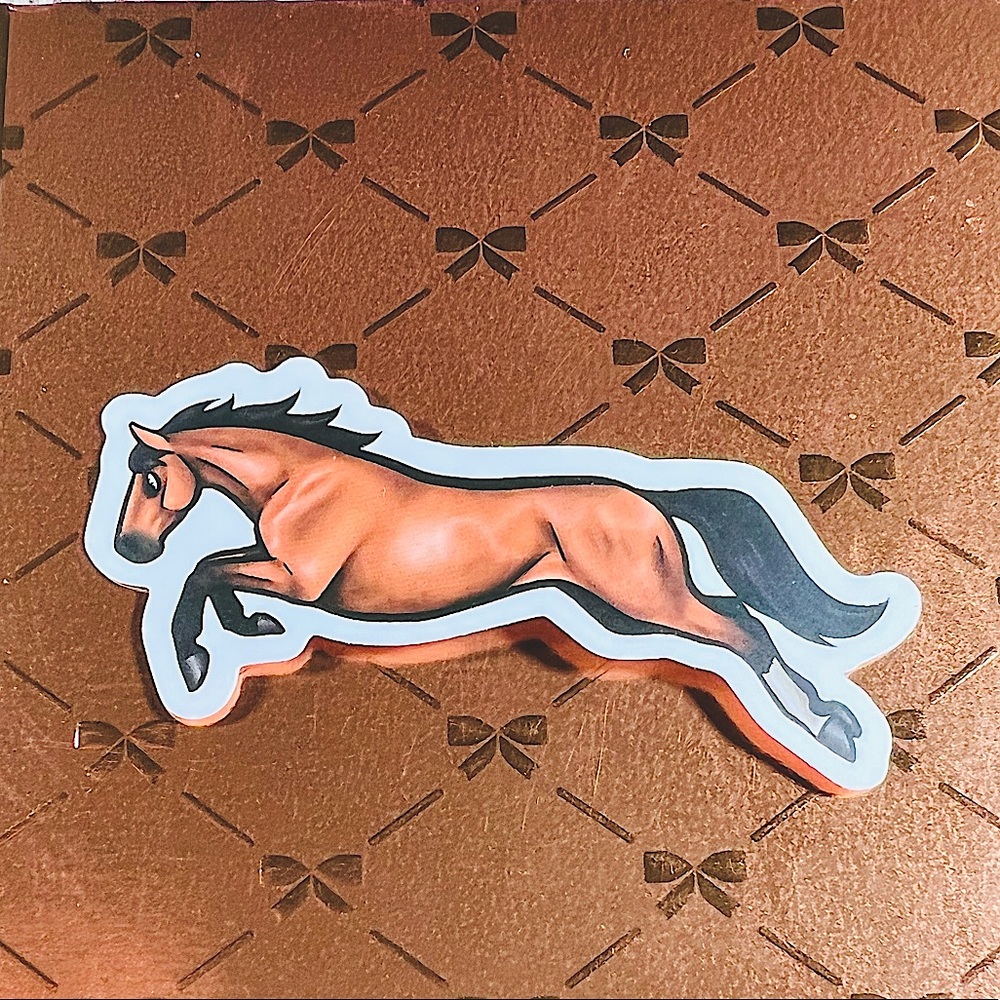 Bay Equestrian Horse Girl Horse Boy Cowboy CowGirl Single Waterproof Sticker